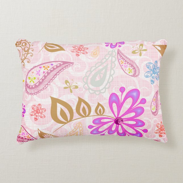 Coussin rose tendance (Devant)