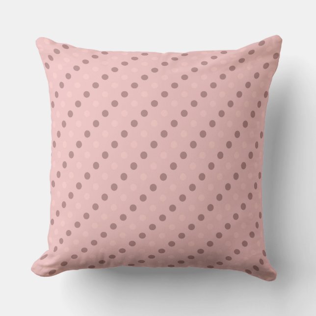 Coussin rose thé (rouge), mauve et points mauves (Recto)