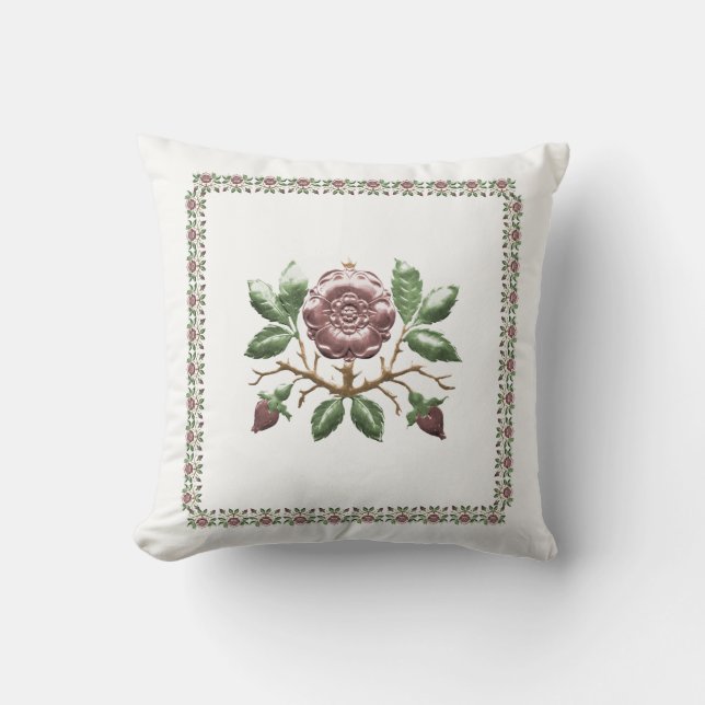 Coussin Rose Tudor (Recto)