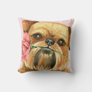 Coussin Rose Valentin Bruxelles Griffon
