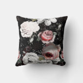 Coussin Rose Victorienne Couleur Vive Florale (Verso)