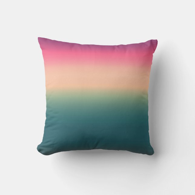 Coussin Rose violet à l'horizon bleu (Recto)