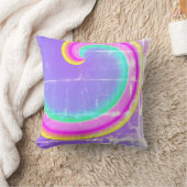 Coussin Rose Violet Curl Magic Rainbow Wave (Couverture)