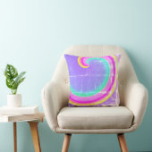 Coussin Rose Violet Curl Magic Rainbow Wave (Chaise)