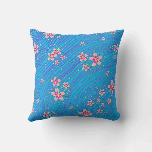 Coussin rose violet et bleu (Verso)