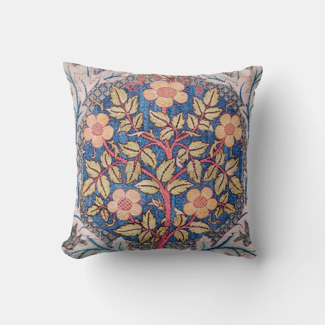 Coussin Rose Wreath, William Morris (Recto)