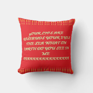 Coussin Rosebud lèvera les yeux comme la mer romance Saint