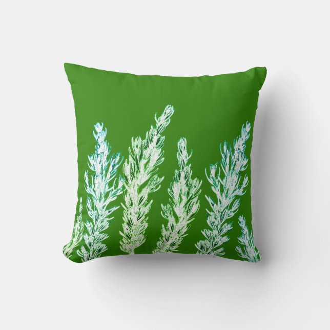 Coussin Rosemary Herb Feuille Branche Cushion Thaillow Ore (Recto)