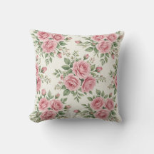 Roses à l'aquarelle rose vintage motif floral sans