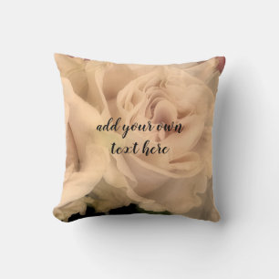 Coussin roses à peine là rose pâle ajouter votre propre te