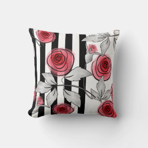 Coussin Roses abstraits