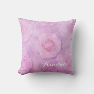 Coussin Roses aquarelle