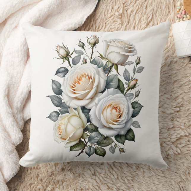 Coussin Roses blanches (Couverture)