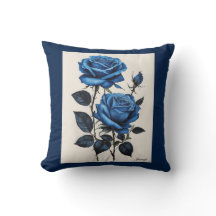Roses bleues aquarelle