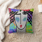 Coussin Roses dans ses cheveux Art Abstrait (Couverture)