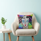 Coussin Roses dans ses cheveux Art Abstrait (Chaise)