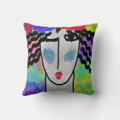 Coussin Roses dans ses cheveux Art Abstrait (Verso)