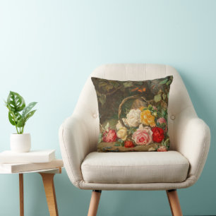 Coussin Roses dans un panier – Josef Neugebauer