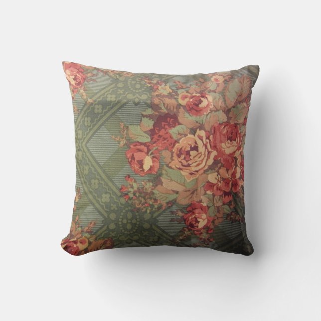 Coussin Roses de château (Recto)