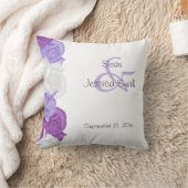 Coussin Roses de Collection Chic Date de Mariage (Couverture)