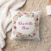 Coussin Roses floraux chics minables de décor de crèche de (Couverture)