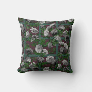 Coussin Roses floraux de Bourgogne