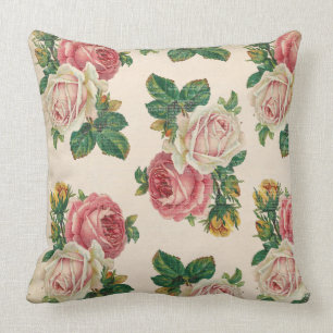 Coussin Roses floraux de rose de motif de rose minable