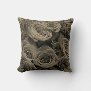 Coussin Roses gris chauds