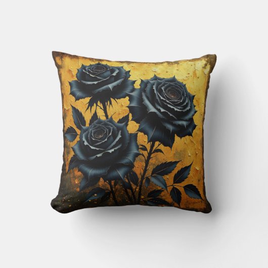 Coussin Roses noires (Recto)