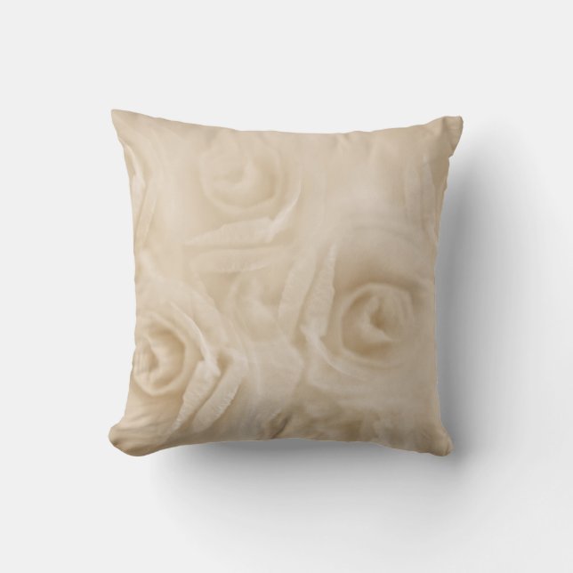 Coussin Roses papier Sepia (Recto)