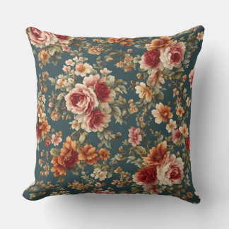 Coussin Roses romantiques et belles fleurs