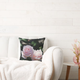 Coussin Roses rose pastel