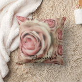 Coussin Roses roses élégantes florales rustiques chic de f (Couverture)