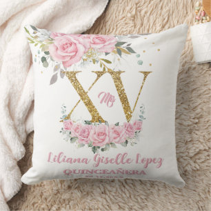 Coussin Roses roses rose Floral XV QUINCEAÑERA Quince Keep