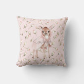 Coussin Roses roses roses enchantées Cerf floral (Recto)