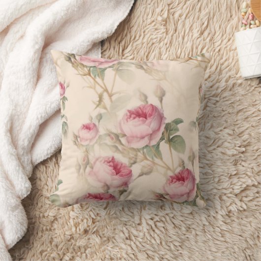 Coussin Roses roses rustiques (Couverture)