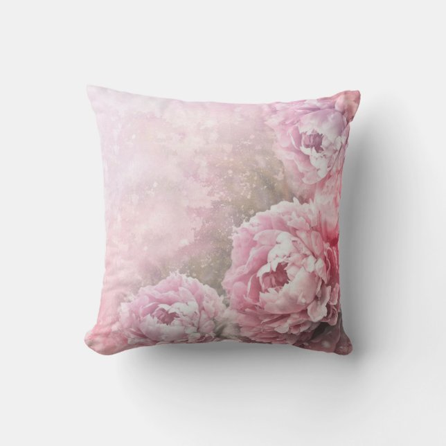Coussin Roses roses vintages (Recto)