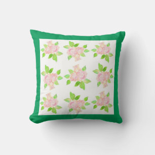 Coussin Roses roses vintages Jetez l'oreiller ou le coussi
