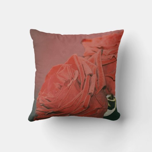 Coussin Roses rouges comme le velours  (Verso)