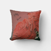 Coussin Roses rouges comme le velours  (Recto)