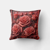 Coussin "Roses rouges en design de cire" (Verso)