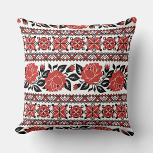Coussin Roses Rouges Modernes