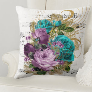 Coussin Roses Tons de Bijou