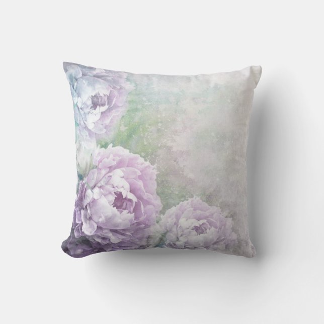 Coussin Roses vintage Lavender (Recto)