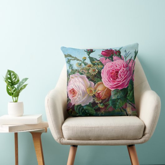 Coussin Roses vintages (Chaise)