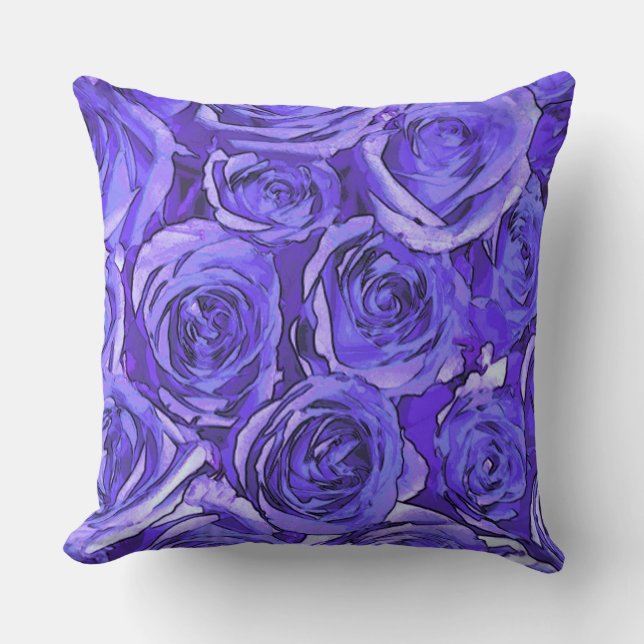 Coussin Roses violets (Recto)