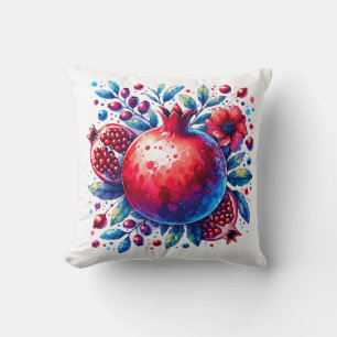 Coussin Rosh Hashana Eau couleur grenade