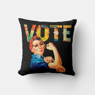 Coussin Rosie le Riveter Poster politique Vote Élection