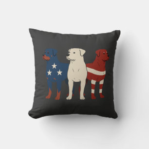 Coussin Rottweiler 4 juillet Amoureux des chiens Hommes Dr