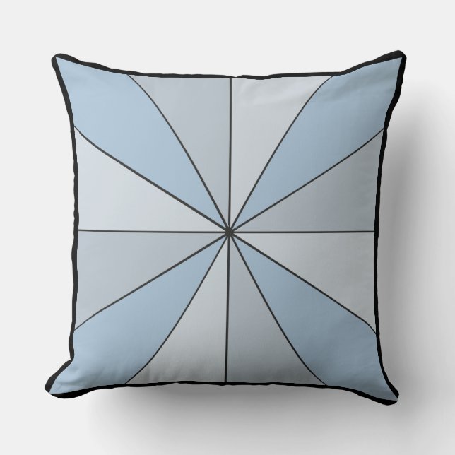 Coussin Roue couleur 2 en noir bleu (Recto)